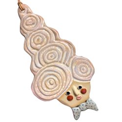 Mademoiselle krlle - keramik vgophng - Rosa