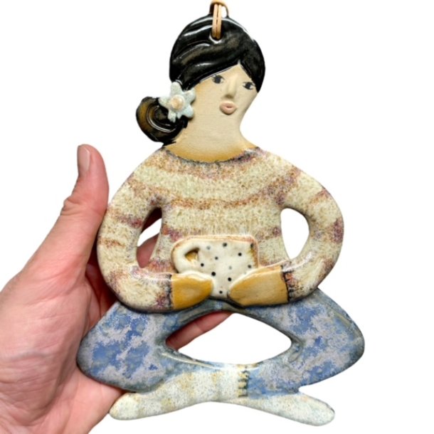 Kaffestund - keramik dame vgophng - Josefine