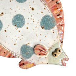 Grnsptte - keramik fladfisk til vggen