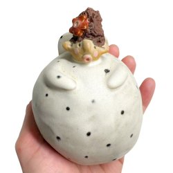 Kugleengel med hjt hr - stor - Prik