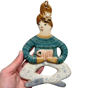 Kaffestund - keramik dame vgophng - Sofie