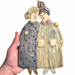 Mig og min bestie - keramik vgophng - Strib og prik