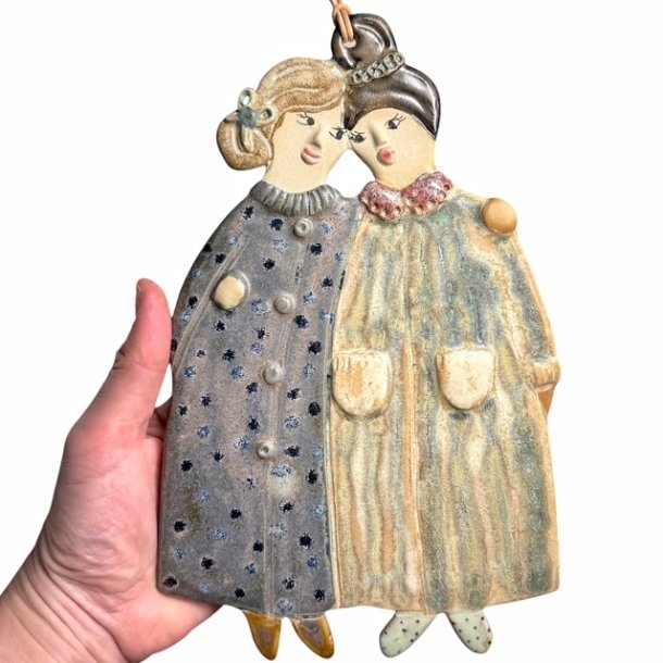 Mig og min bestie - keramik vgophng - Strib og prik
