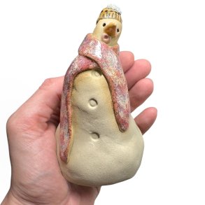 Snemand - keramik figur - Rosa