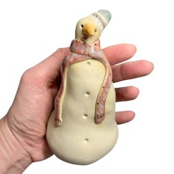 Snemand - keramik figur - Rosa