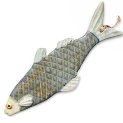 Lkker sild - keramik fisk til vggen - bl