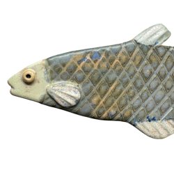Lkker sild - keramik fisk til vggen - bl