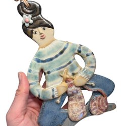 Strikker - keramik dame vgophng - Mette