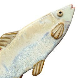 Lkker sild - keramik fisk til vggen - Lys