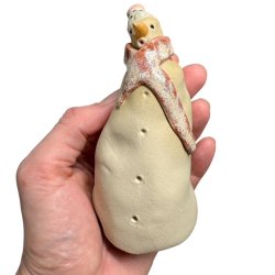 Snemand - keramik figur - Rosa