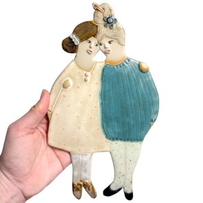 Mig og min bestie - keramik vgophng - grn rosa