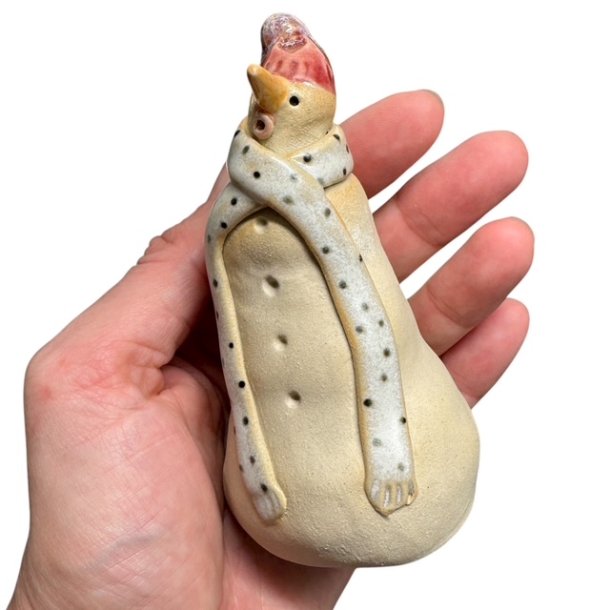 Snemand - keramik figur - Rosa