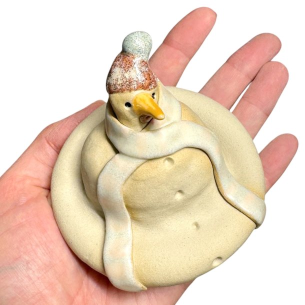 Smeltet snemand - keramik figur - Rosa