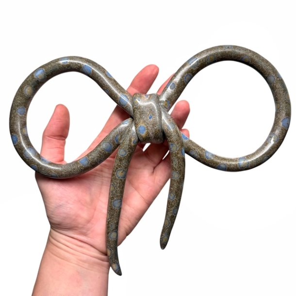 Sljfe - keramik vgophng - Bl-gr prik