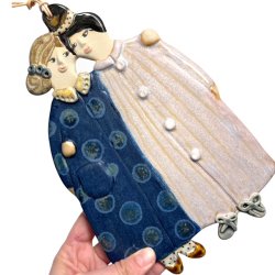 Mig og min bestie - keramik vgophng - bl rosa