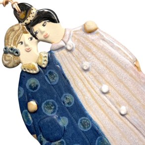 Mig og min bestie - keramik vgophng - bl rosa