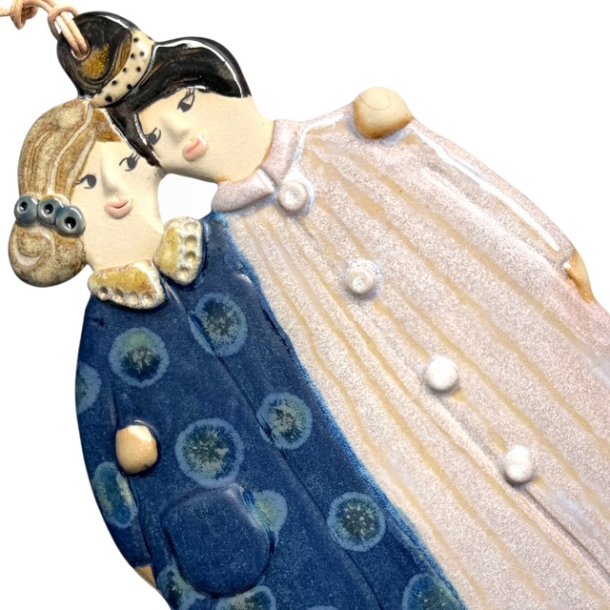 Mig og min bestie - keramik vgophng - bl rosa