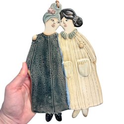 Mig og min bestie - keramik vgophng - med frakker