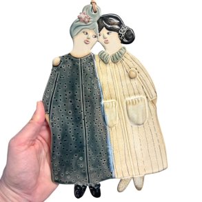 Mig og min bestie - keramik vgophng - med frakker