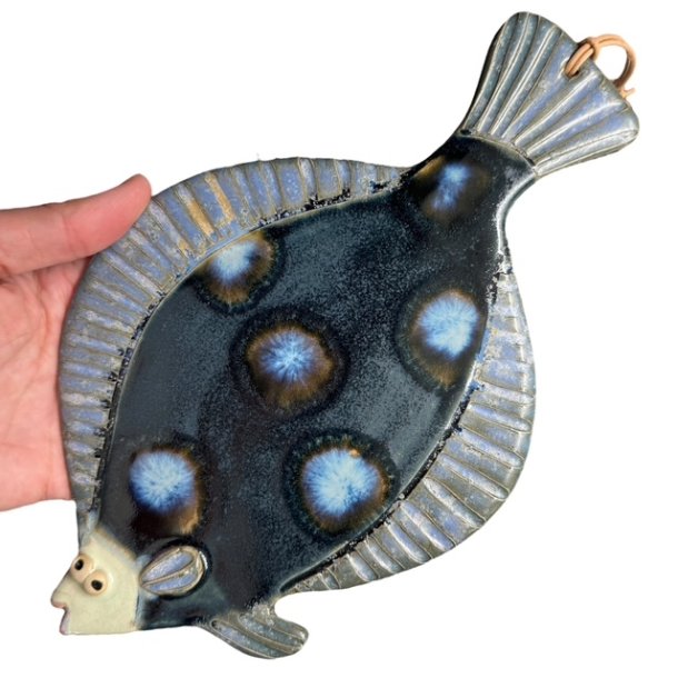 Blsptte - keramik fladfisk til vggen