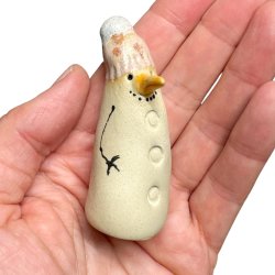 Lille finurlig keramik snemand 