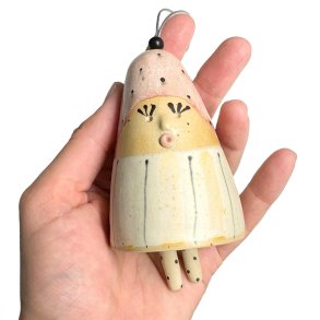 Finurlig klokke - keramikfigur - 98