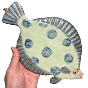 blsptte - keramik fladfisk til vggen