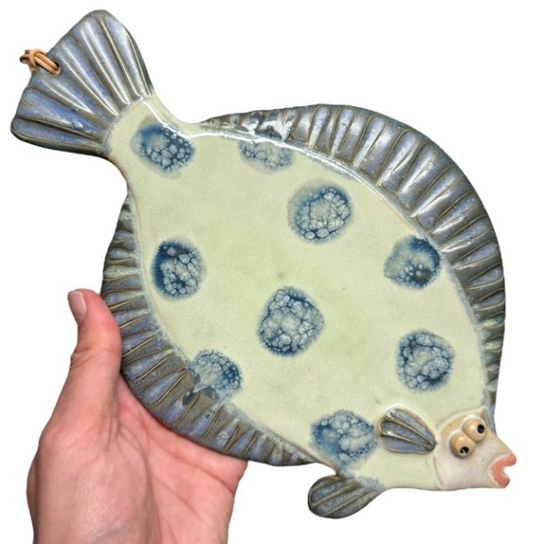 blsptte - keramik fladfisk til vggen