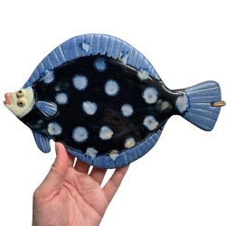 Blsptte - keramik fladfisk til vggen