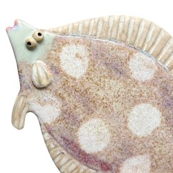 Rosasptte - keramik fladfisk til vggen