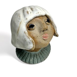 Pigen med det lyse hr - Keramik buste