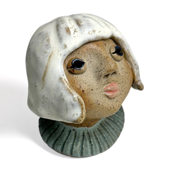 Pigen med det lyse hr - Keramik buste