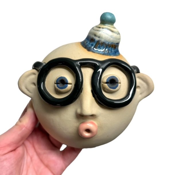 Lille fyr med briller - keramik vgophng