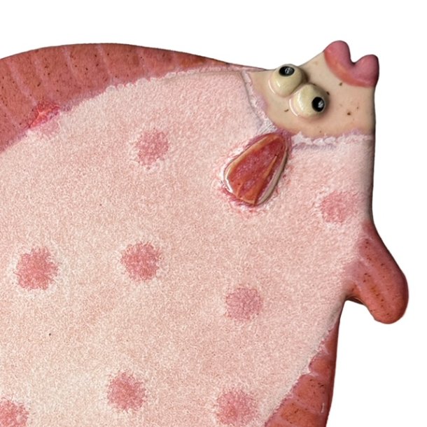 Rdptte - keramik fladfisk til vggen