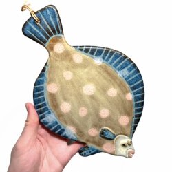 Fantasi rdptte - keramik fladfisk til vggen