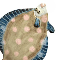 Fantasi rdptte - keramik fladfisk til vggen