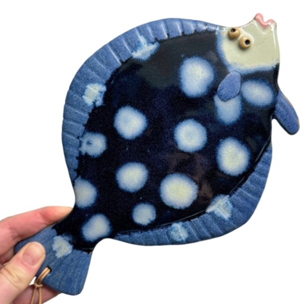 Blsptte- keramik fladfisk til vggen