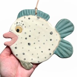 Kuglefisk - keramik vgophng - lille