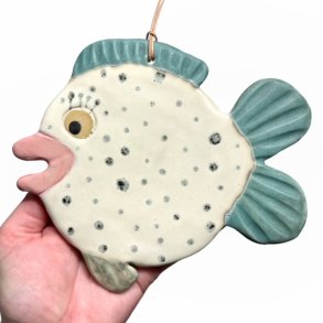 Kuglefisk - keramik vgophng - lille