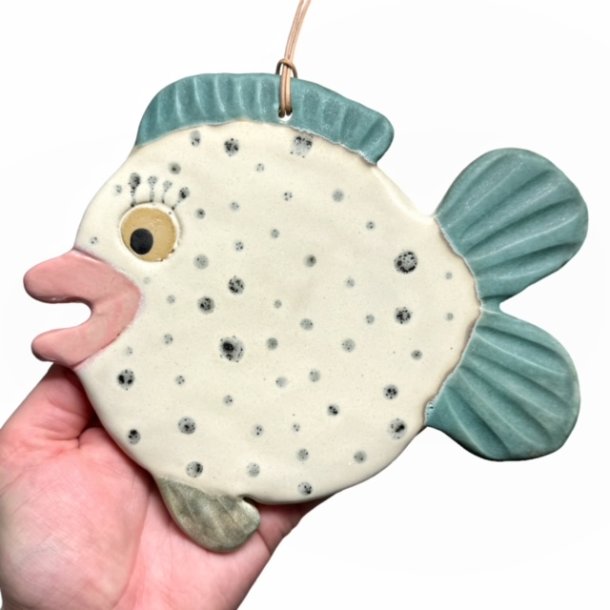 Kuglefisk - keramik vgophng - lille