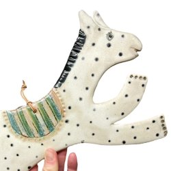 Prikket hest - Keramik vgophng - stor