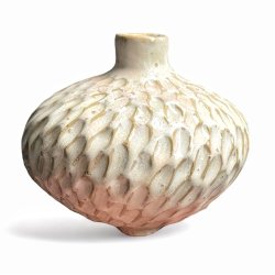 Srling - unika keramik vase - creme rosa