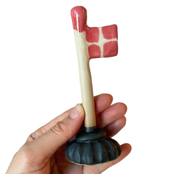 Vindblst keramik bordflag - sort