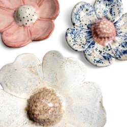 Blomst - Keramik vgophng - bl plet 14