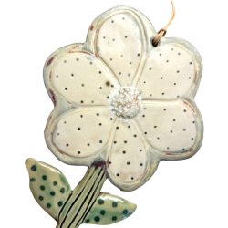 Blomst - keramik blomst vgkunst - Prikket