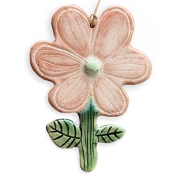 Blomst - keramik blomst vgkunst - rosa