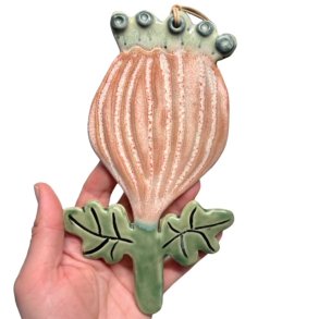 Valmue - keramik blomster vgkunst - Lyserd