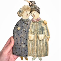 Mig og min bestie - keramik vgophng - Strib og prik