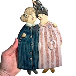 Mig og min bestie - keramik vgophng - bl rosa