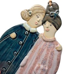 Mig og min bestie - keramik vgophng - bl rosa